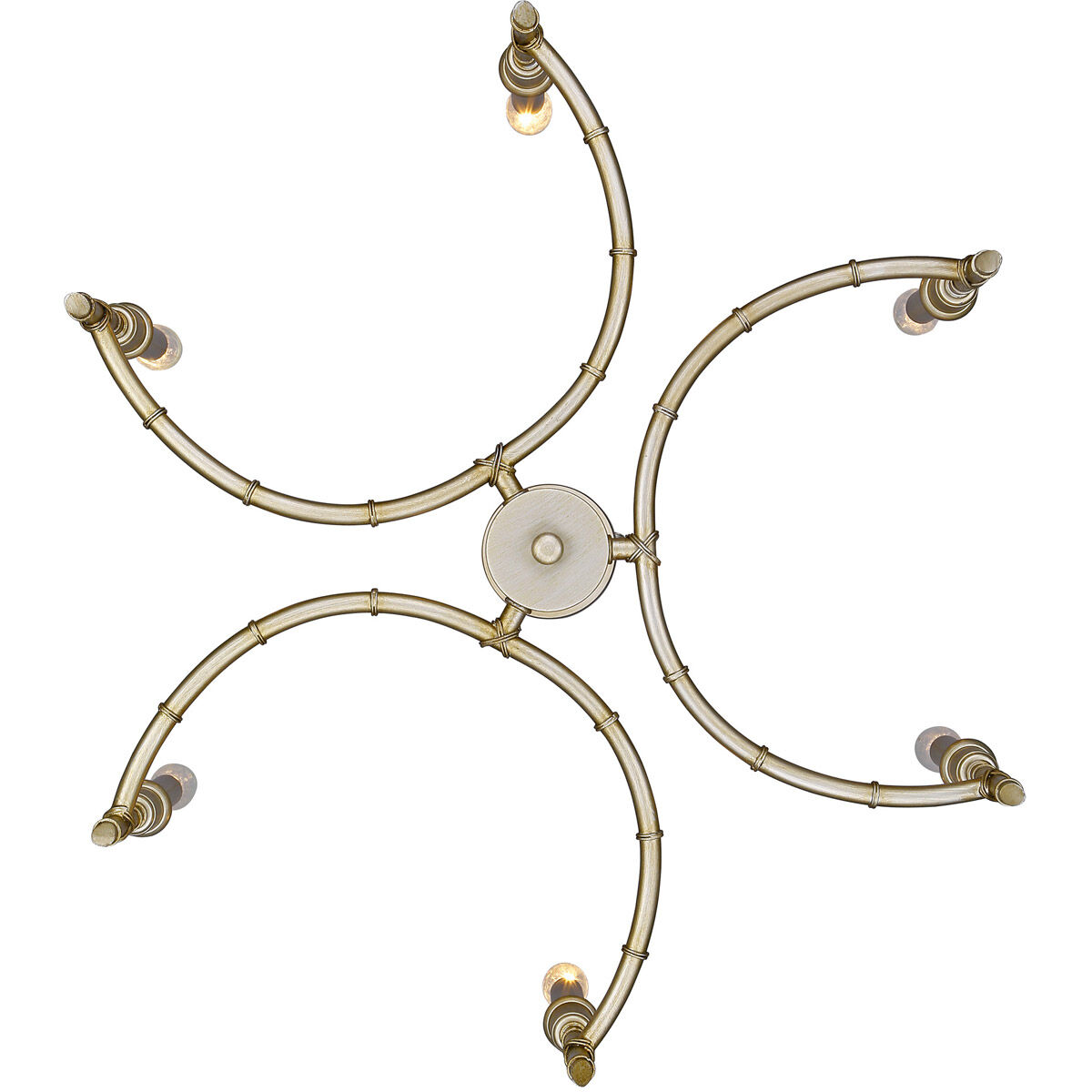 Cambay 6 Light 25 inch White Gold Chandelier Ceiling Light